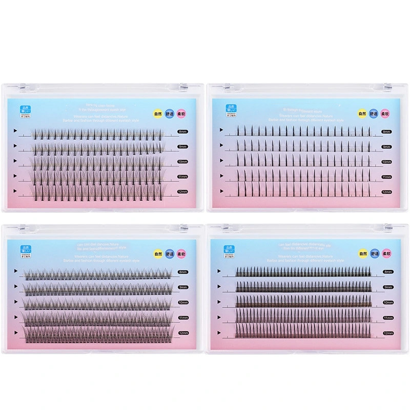 shanilak A-type fairy fishtail false eyelashes 5 rows mixed, brown and black available. Popular self-extended eyelashes for long-lasting curling Specification image