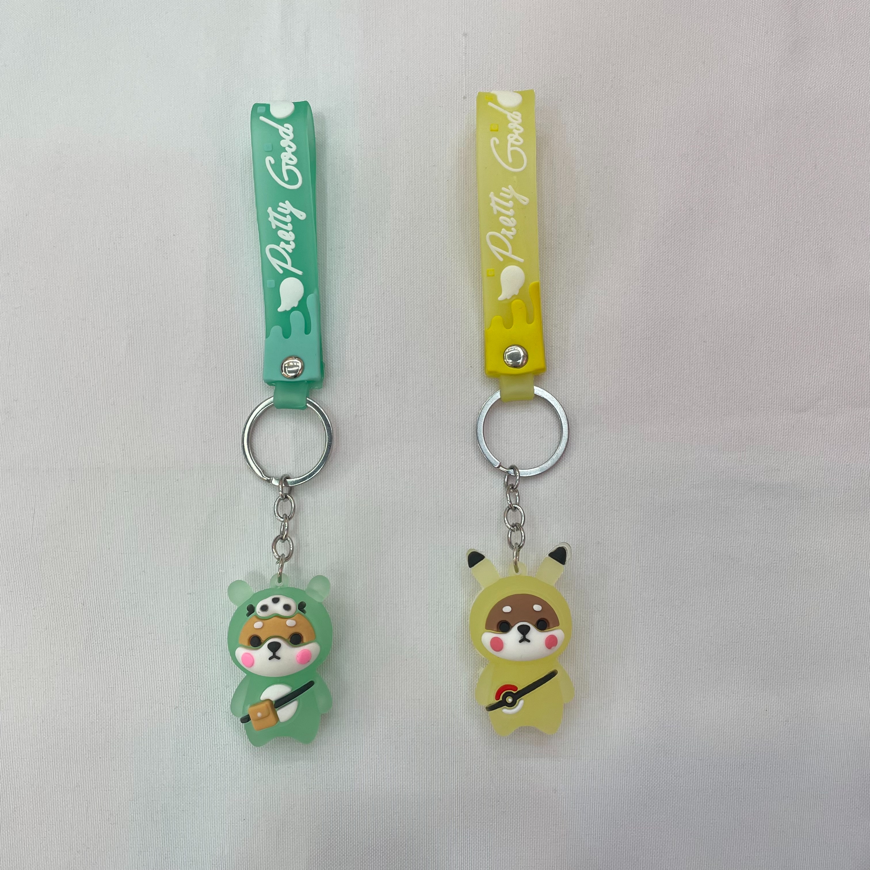 Creative and popular jelly-colored backpack bear soft rubber keychain cartoon bear 3D figurine pendant details Picture