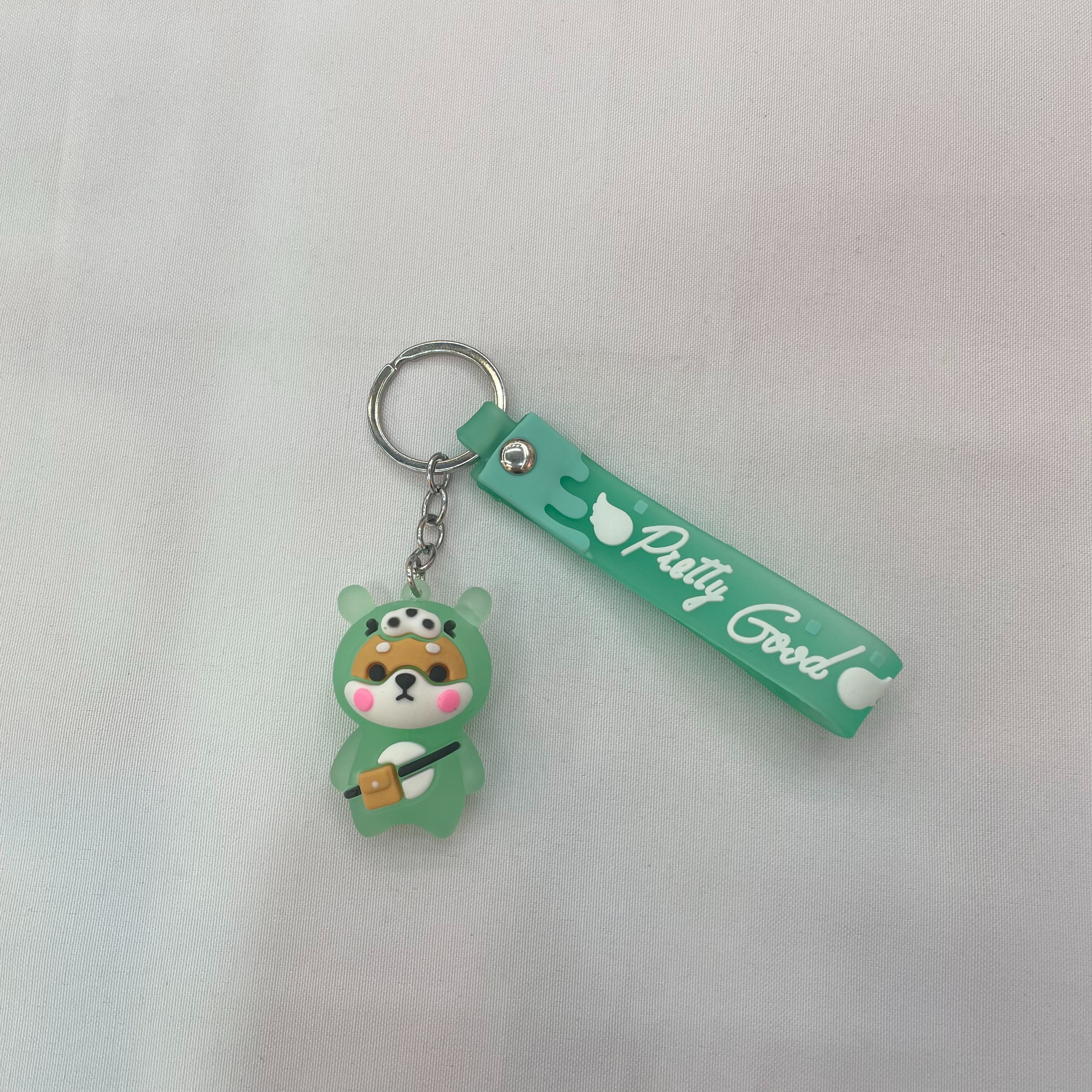 Creative and popular jelly-colored backpack bear soft rubber keychain cartoon bear 3D figurine pendant Specification image