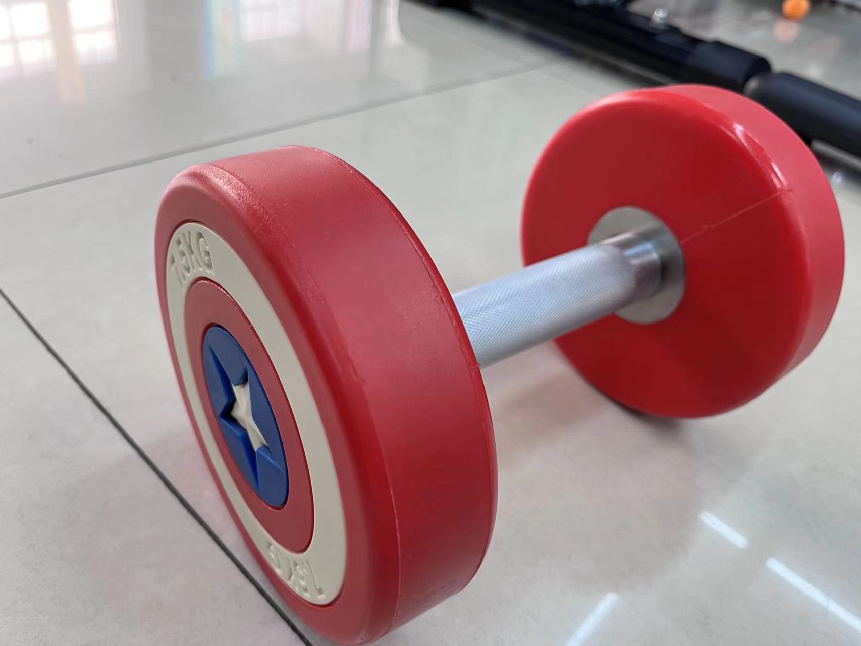Captain America's 7.5kg dumbbell