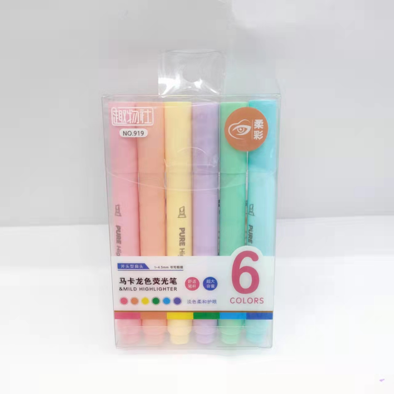 Macaron colored highlighter pen, student key point marking pen, notebook pen Item Picture