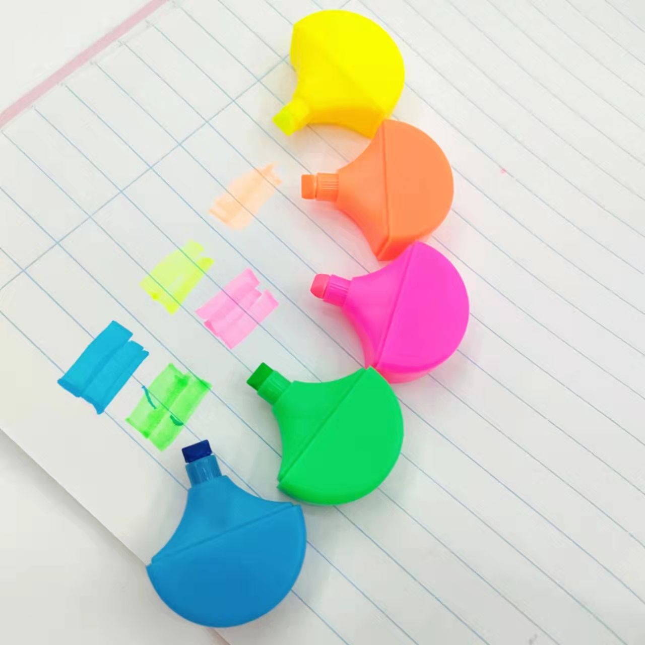 Finger gyroscope rotating color highlighter pen, student key marking pen, journal pen, large-capacity drawing pen Item Picture