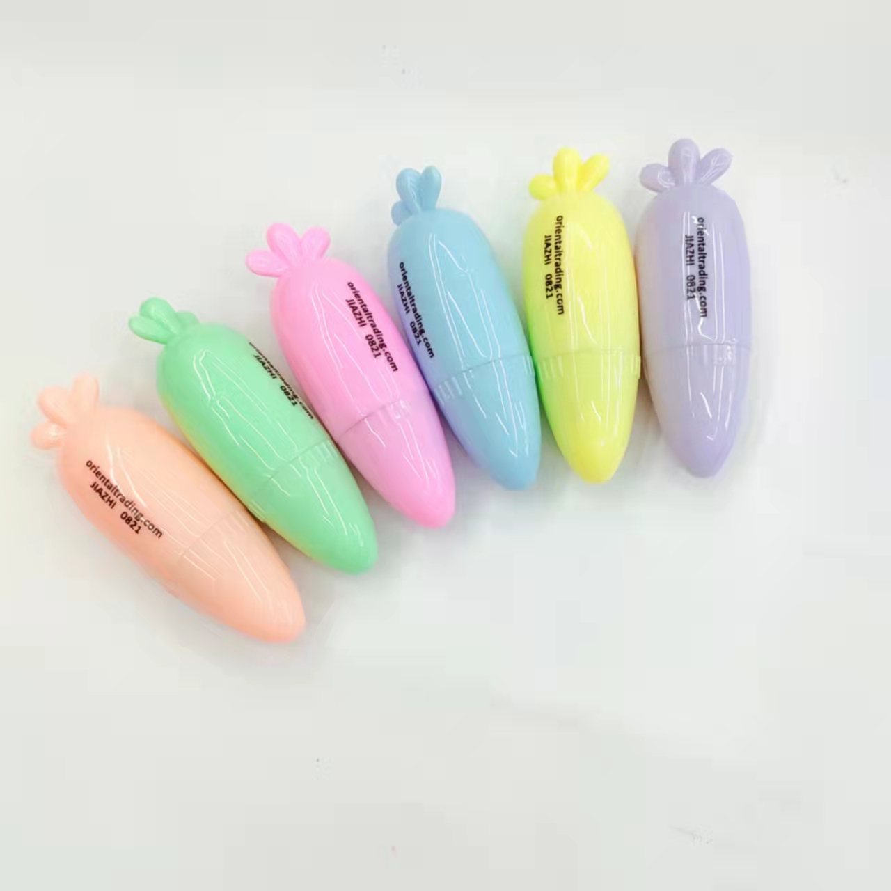 Radish shaped colored highlighter pen, student key point marking pen, notebook pen, large-capacity drawing pen Item Picture