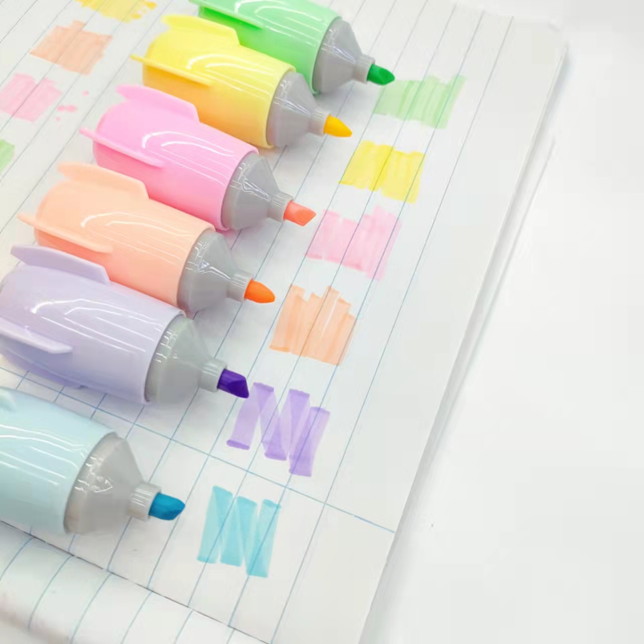 Rocket-shaped colored highlighters, student key point marking pens, notebook pens, large-capacity drawing pens Item Picture