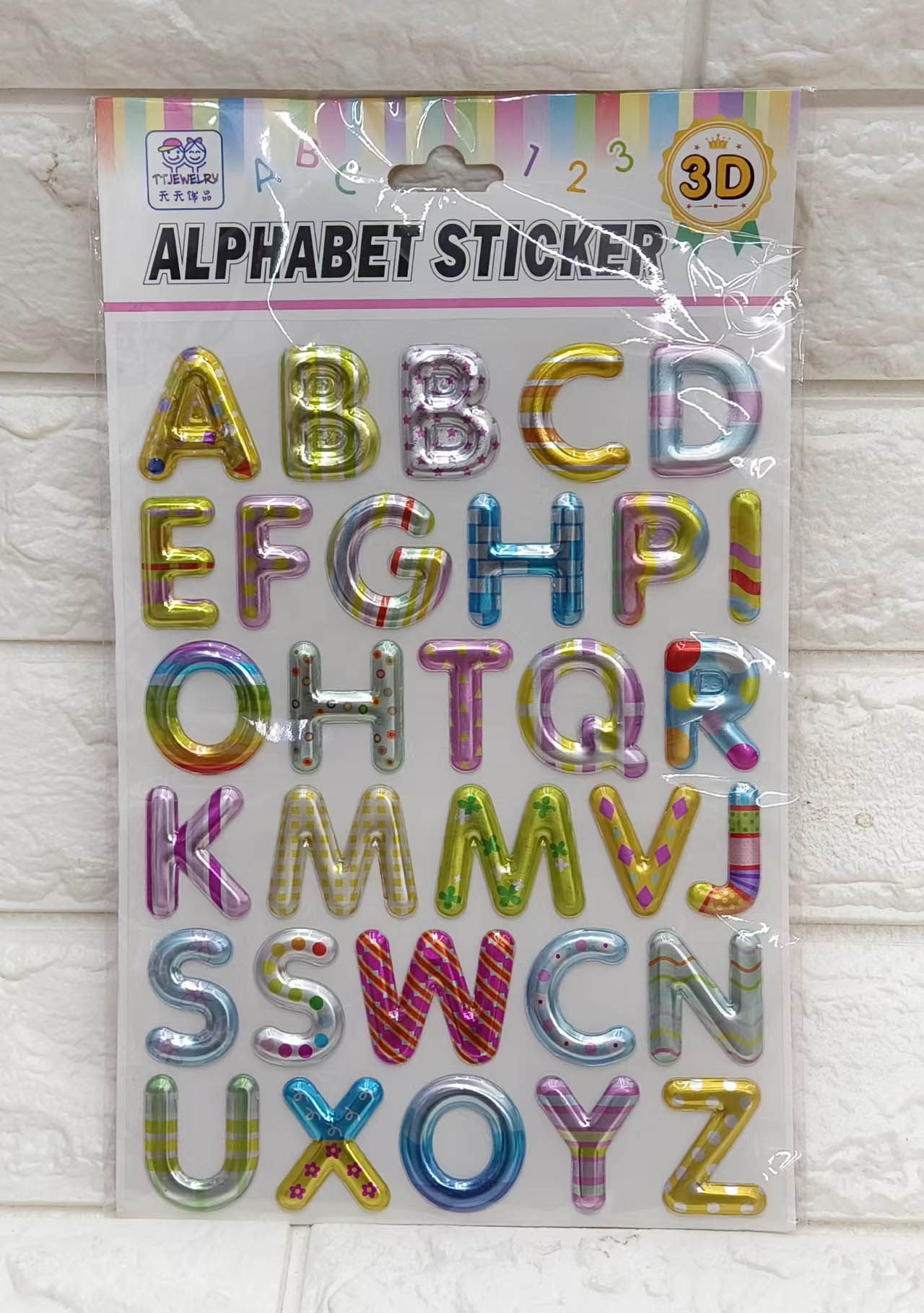 TT-TJH Colored gold Letter and number embossed stickers Application Scenario