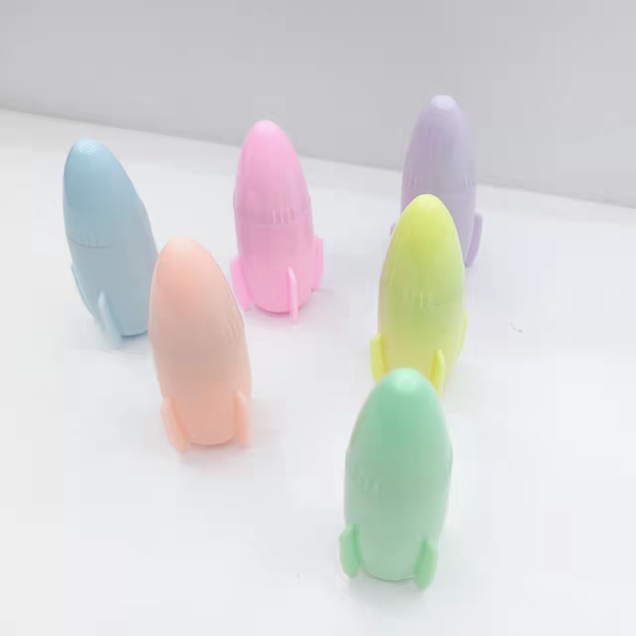 Rocket-shaped colored highlighters, student key point marking pens, notebook pens, large-capacity drawing pens Specification image