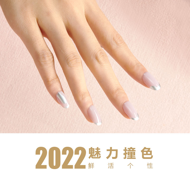 The latest oval-shaped, simple and slender, youthful wearable nail nail patches, ribbon matte nail nail patches, wearable nail patches from INS details Picture