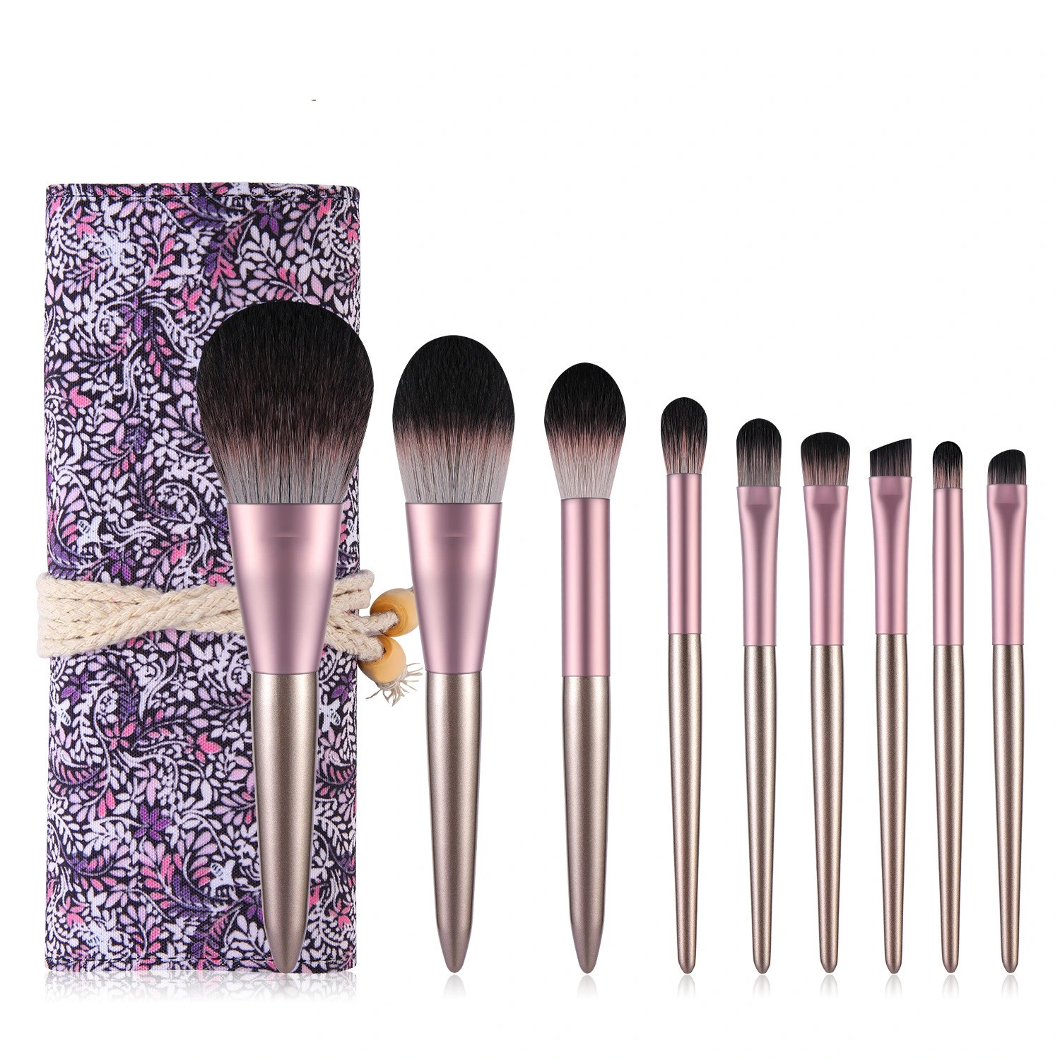 9-piece Pudding makeup brush set, small grape Honey brush, Blush Brush, Eyeshadow brush, complete set of beauty tools, shanilak