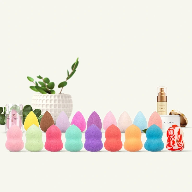 Wet and dry dual-purpose gourd powder puff, water drop, oblique cut, soak in water to become larger, beauty egg, hydrophilic non-latex sponge, custom-made shanilak details Picture