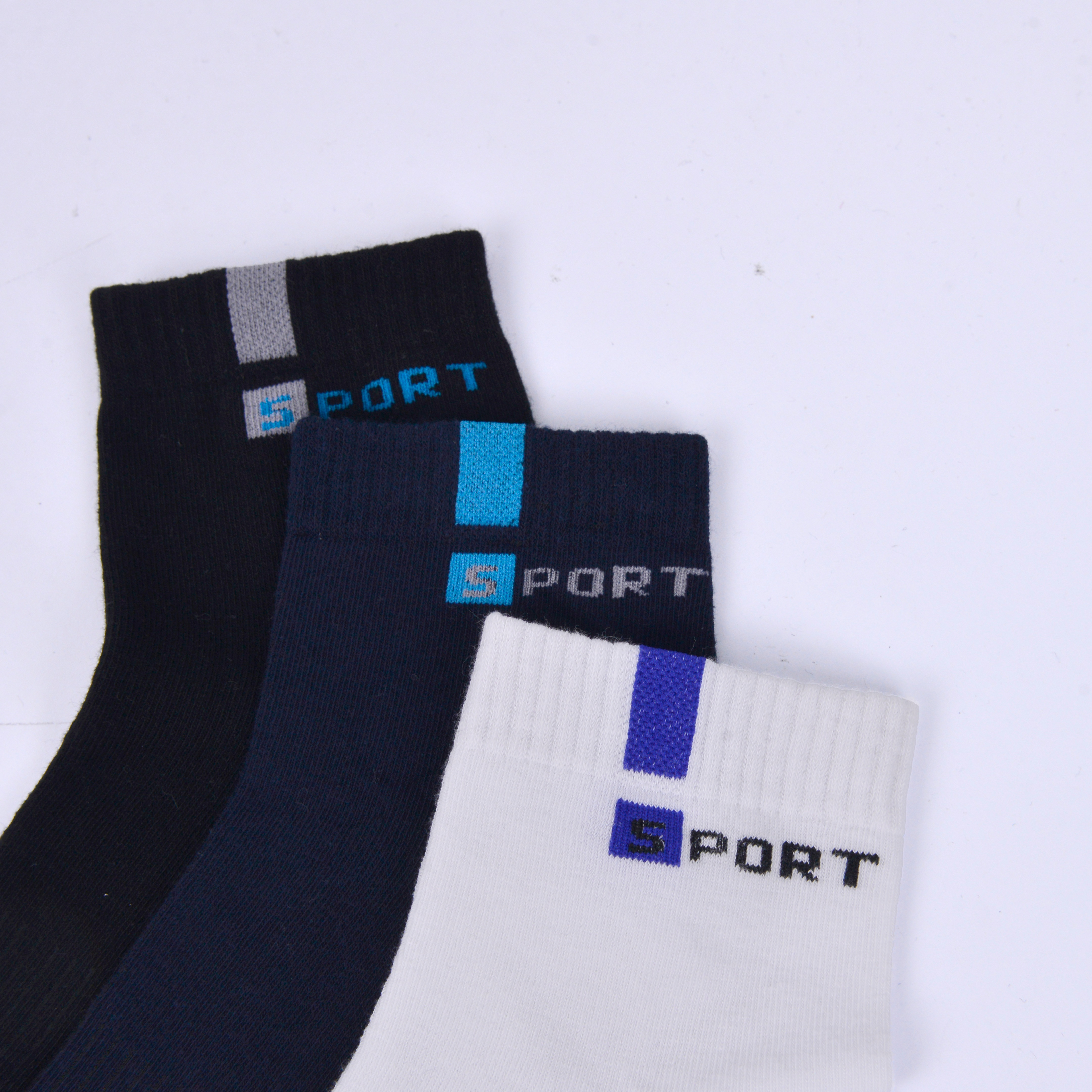 袜子/运动袜白底实物图