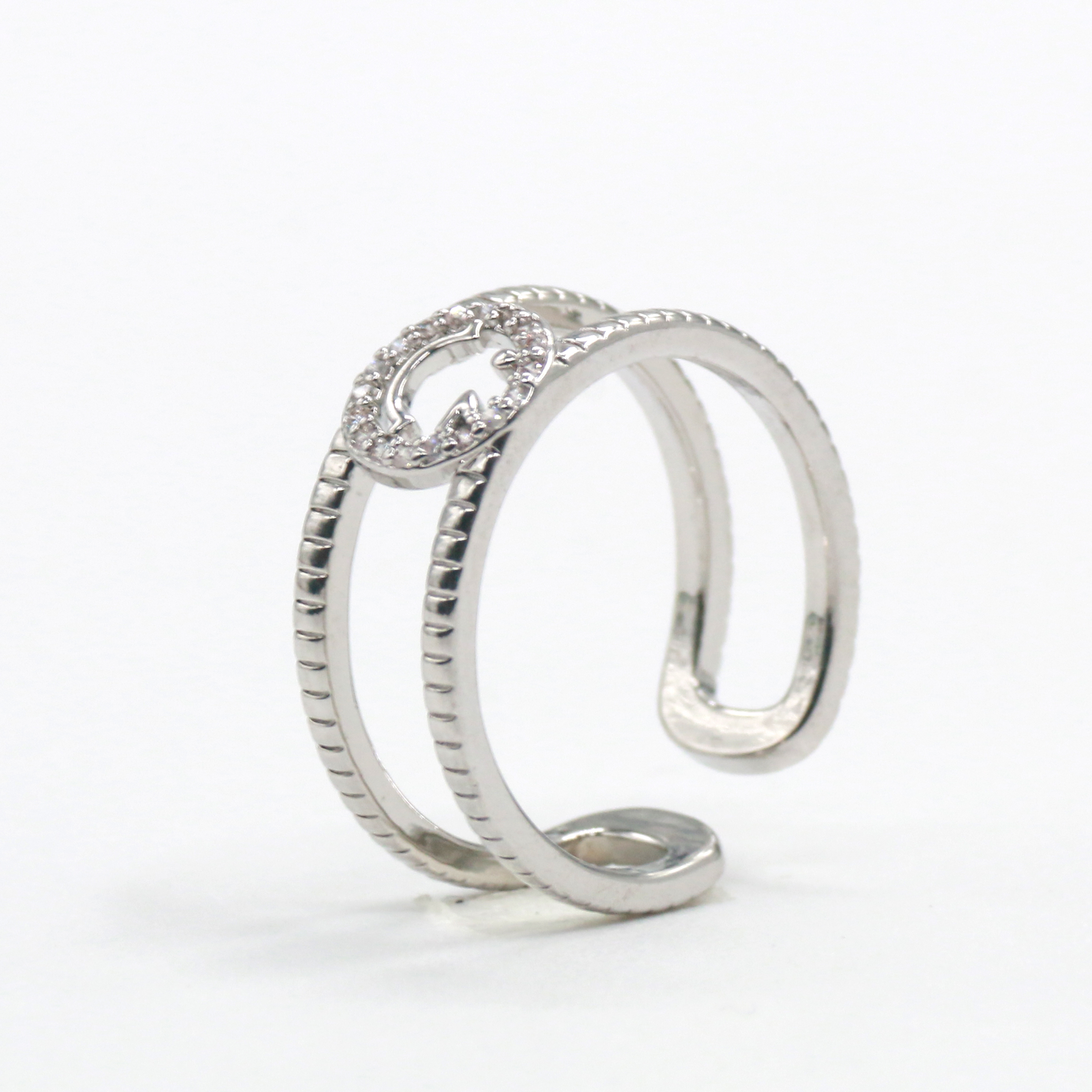 Anillo de circonitas de cobre 2 Item Picture