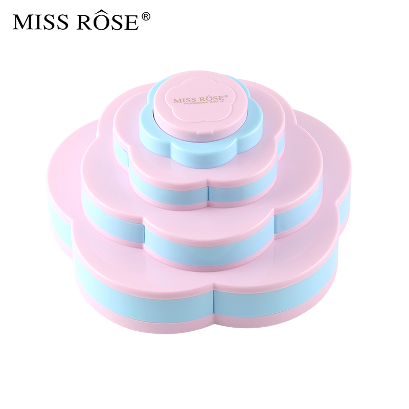 MISS ROSE气垫BB粉色旋转大梅花彩妆盘跨境眼影盘多功能彩妆套装详情图5