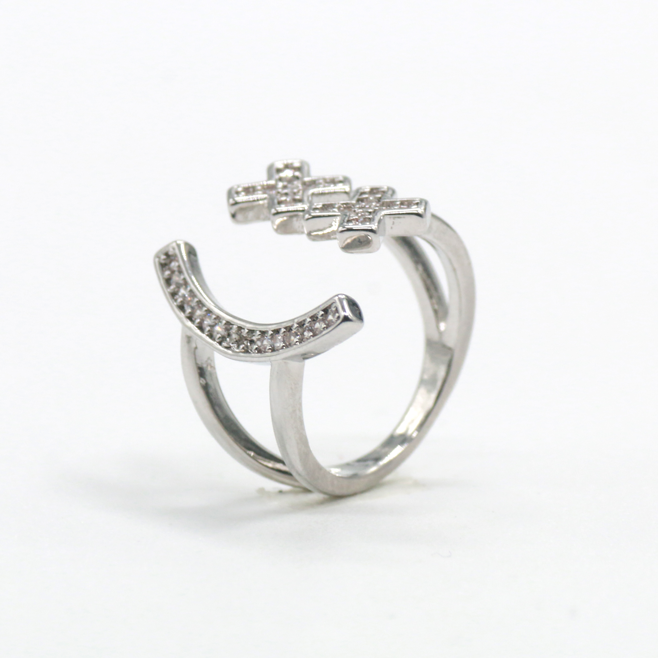 Anillo de circonitas de cobre 1 Item Picture