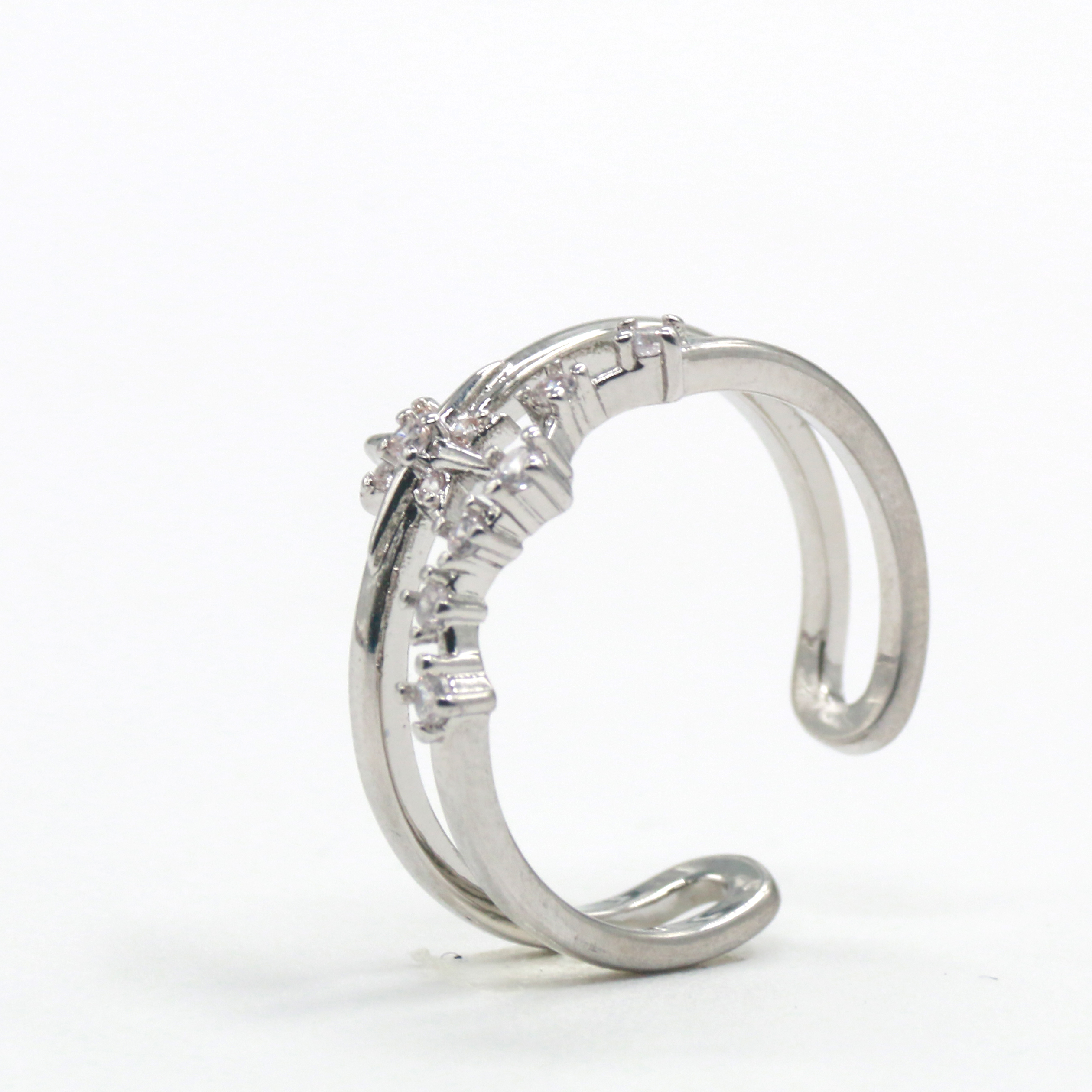 Anillo de circonitas de cobre 7 Item Picture