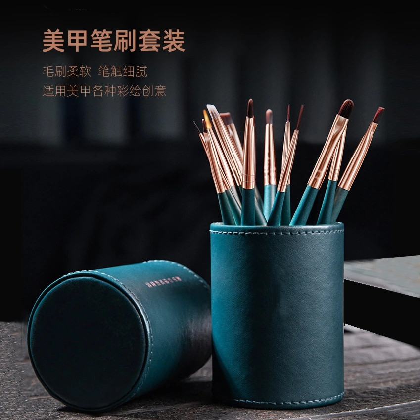 Nail brush cover, nail pen, smudge, light therapy, poke, pull, line, color painting, gradient brush, complete set of tools, shanilak