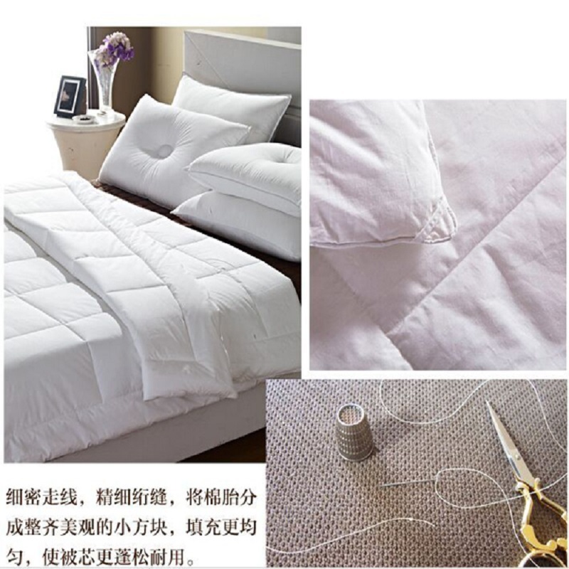 Hotel Bedding高端酒店床上用品布草 全棉斜纹面料白色 四季被空调被子被芯被褥详情3