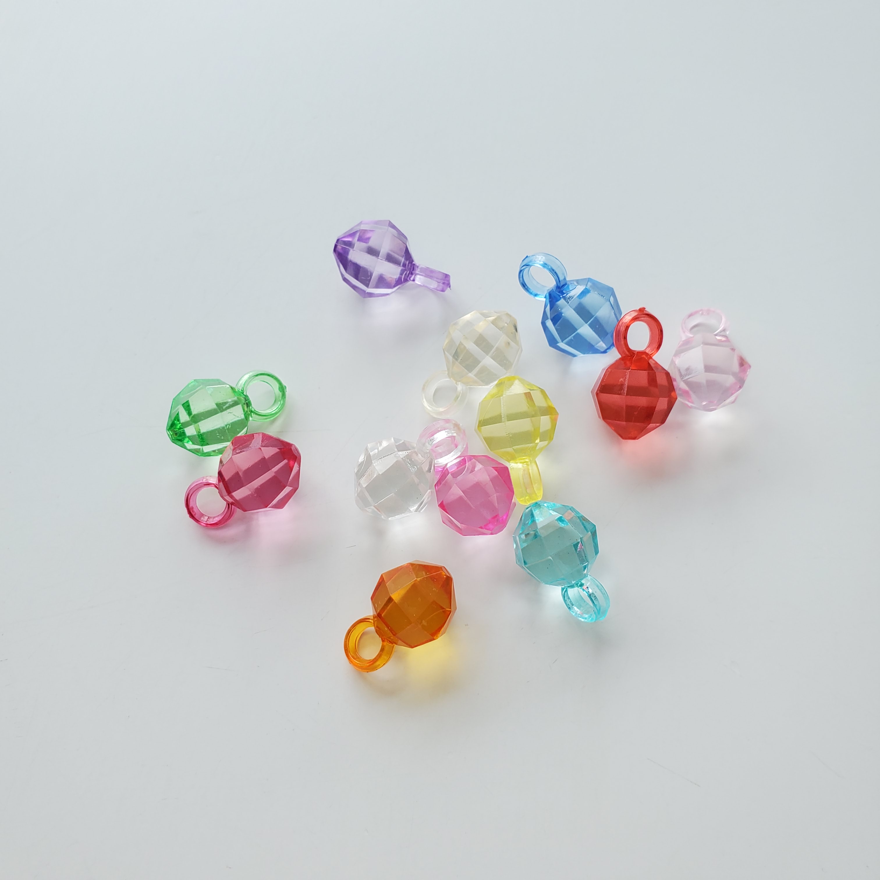 Chen Ming Accessories, cute 11.5mm cut round transparent pendant, ethnic costume headwear earrings, DIY accessories, complete package 640 pieces for sale Item Picture