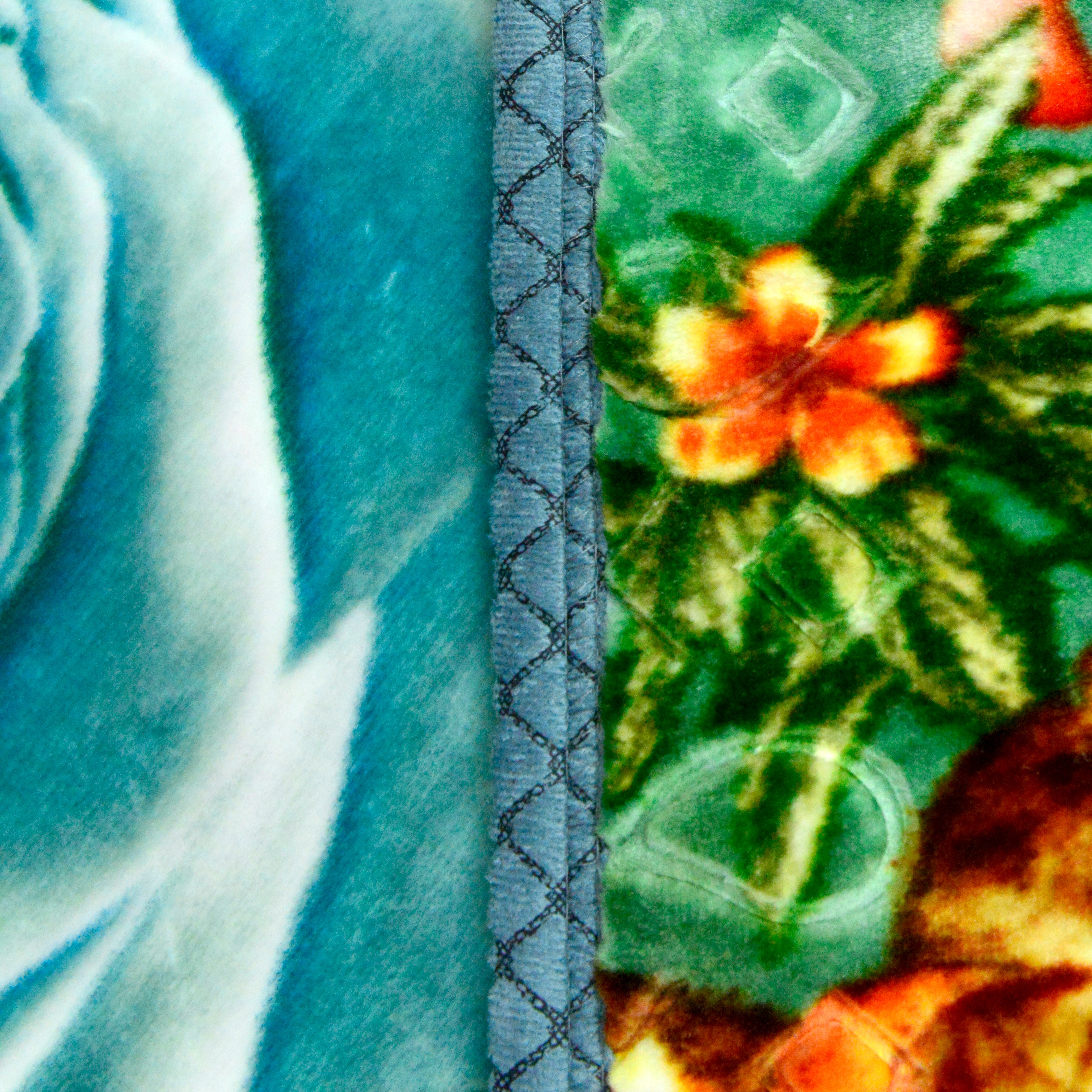 毛毯/拉舍尔毛毯/印花毛毯白底实物图