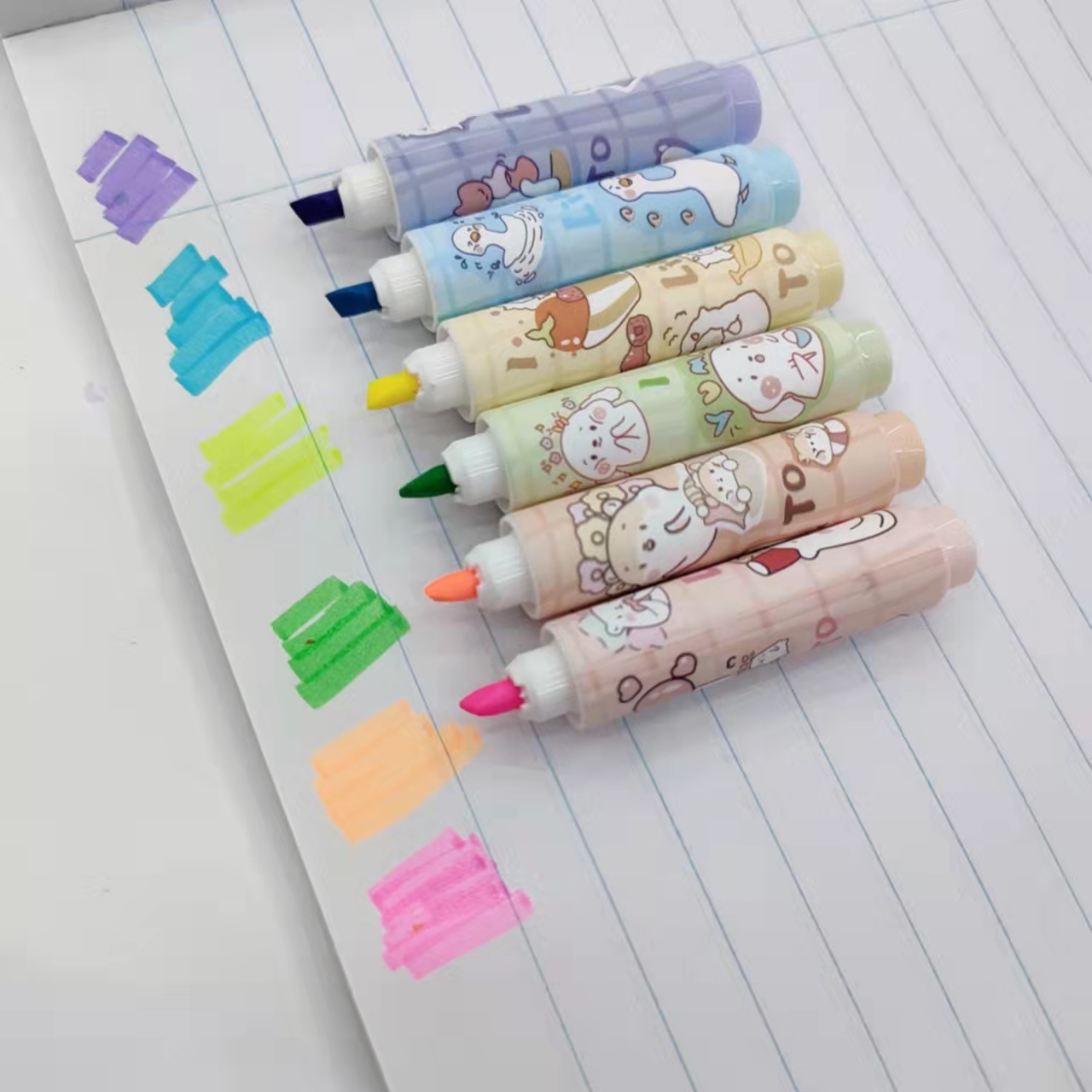 Mini highlighters can be spliced into color highlighters, student key marking pens, journal pens, and large-capacity drawing pens Item Picture