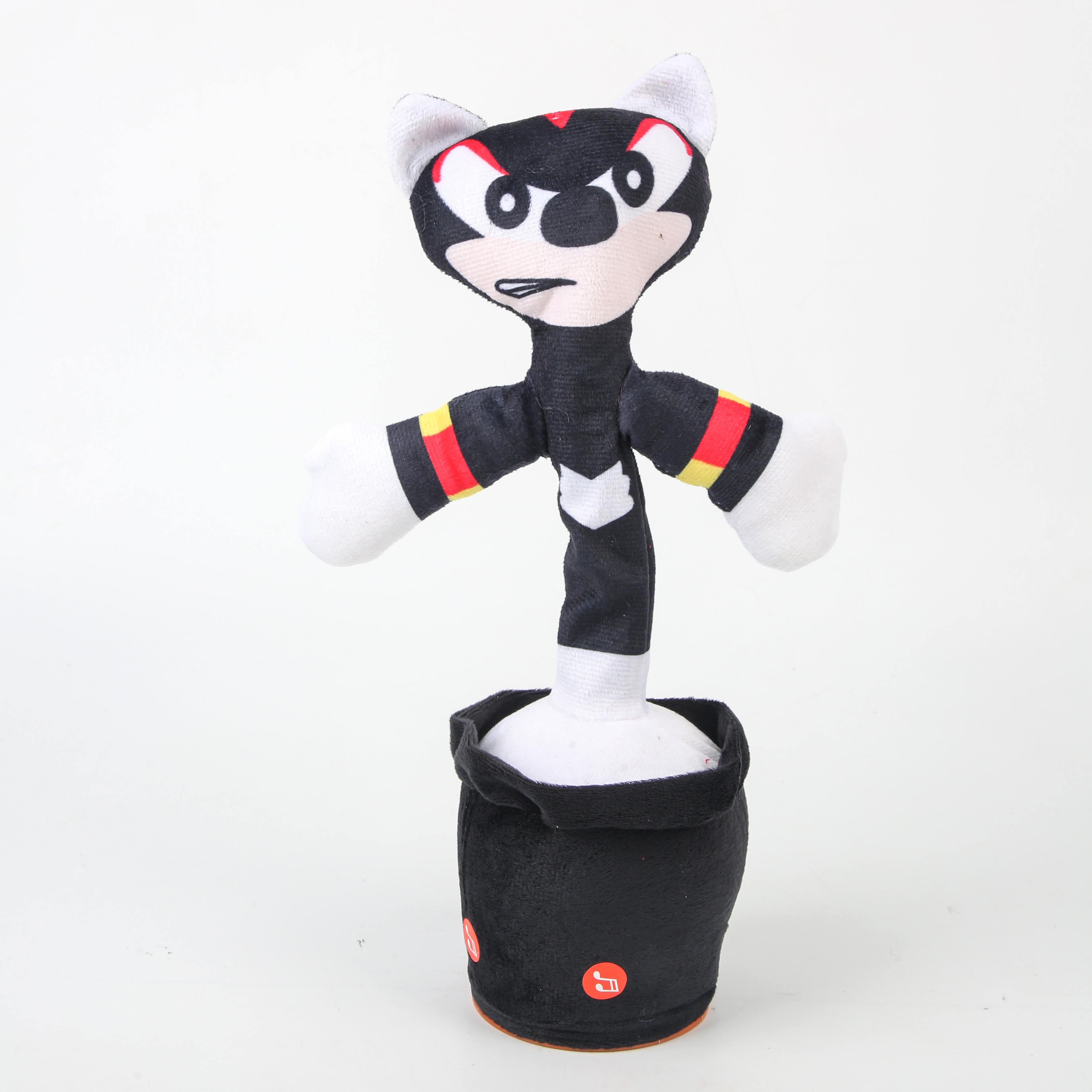 卡通新奇特电动玩具黑猫警长唱歌玩偶充电版音乐摇摆唱歌跳舞录音仙人掌