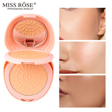 MISS ROSE新款双色哑光贝壳粉饼跨境专供自然遮瑕持久定妆粉饼女