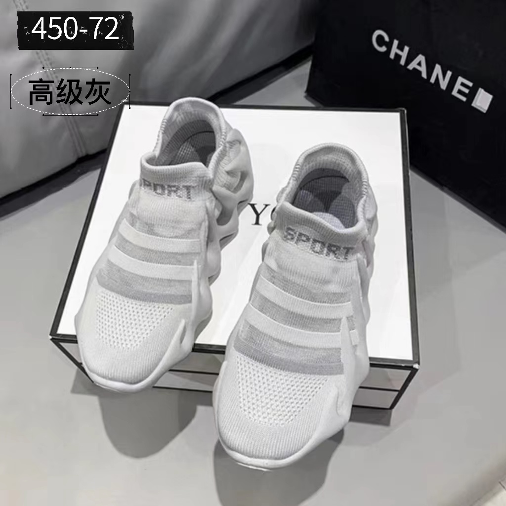 2022 new summer men's sports shoes for foreign trade, front lace-up woven round toe, blade sole casual running shoes in stock