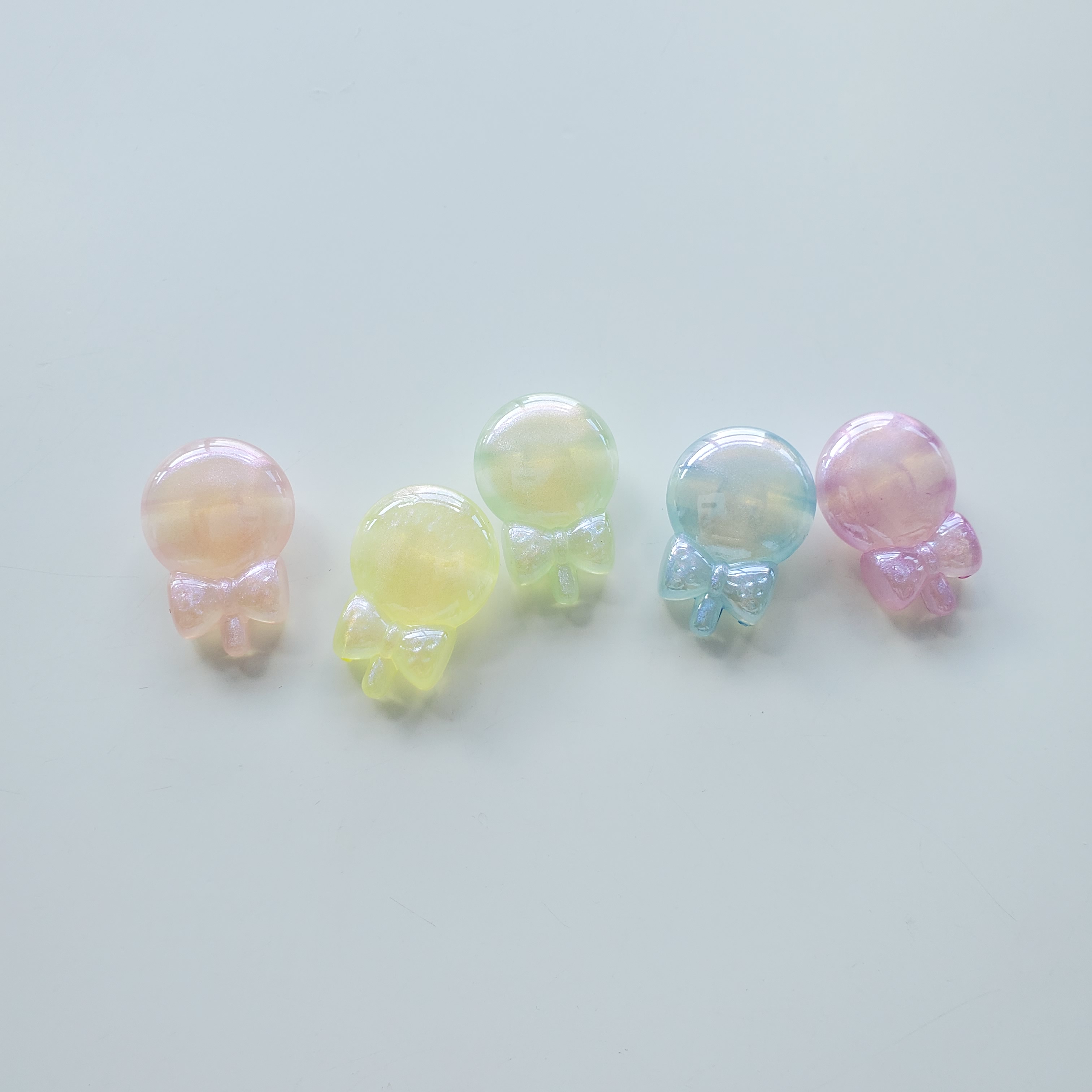 Chenming ornamento 22MM perolado azúcar frijoles acrílico dibujos animados lollipop DIY accesorios accesorios sueltos cuentas hair loop material 100pcs/pack Specification image