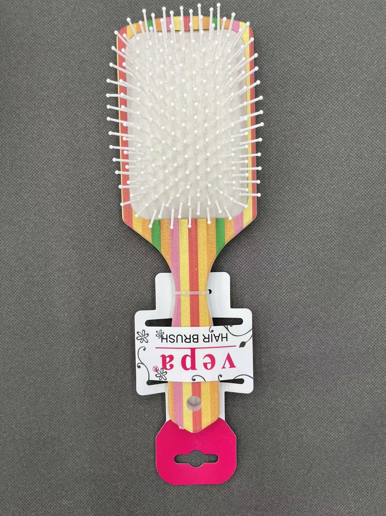 气囊按摩防静电木纹色木头梳美发梳按摩梳子