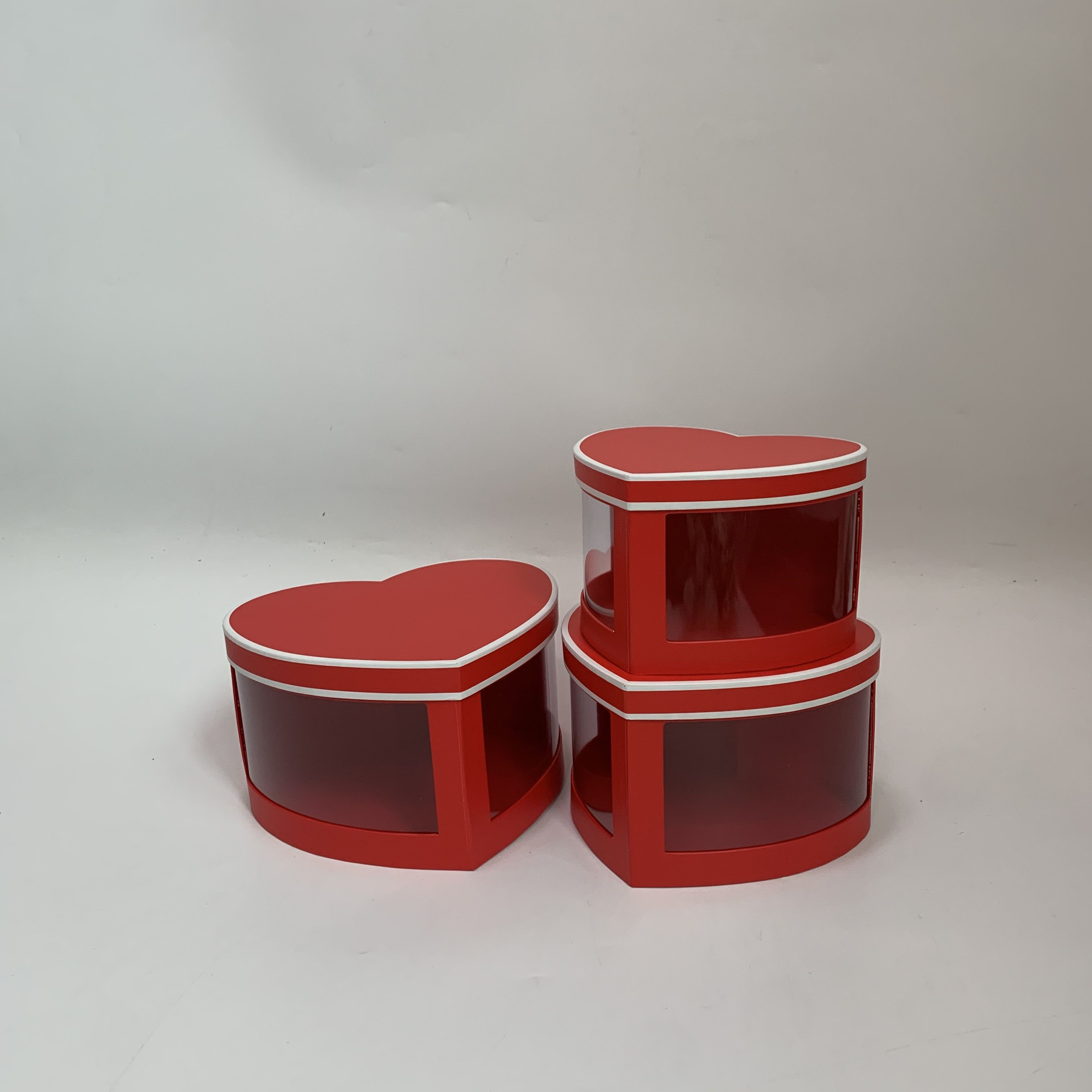 Vina Hollow Heart Gift Box Three-piece Set, Valentine's Day flower Gift Box, Souvenir Gift Box, Flower Box Gift box details Picture