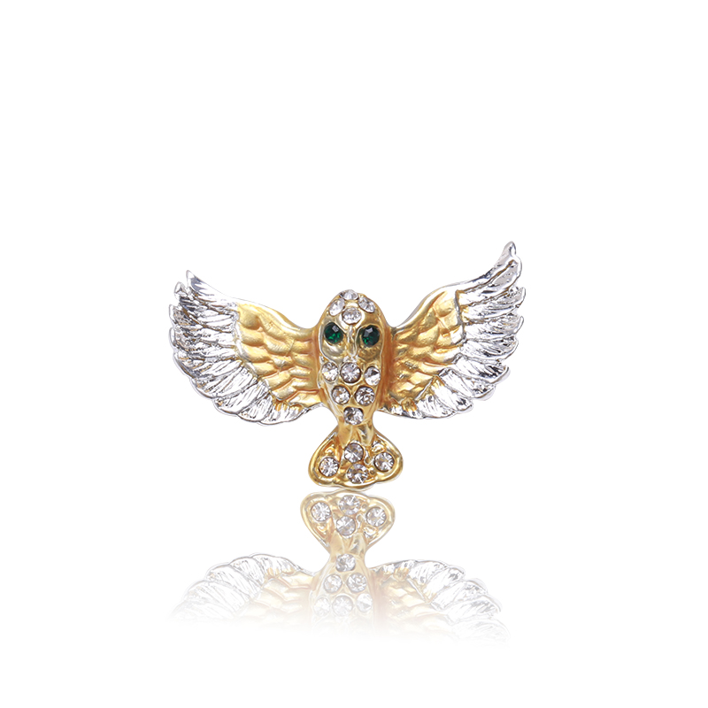 Factory direct sales of creative and light luxury Korean version new best-selling cartoon oil drip bird money tree light luxury water diamond creative retro brooch simple and fashionable accessory pin in stock Item Picture