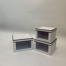 维那  镂空正方形礼盒三件套  情人节鲜花礼品盒 伴手礼盒 花盒 礼品盒 