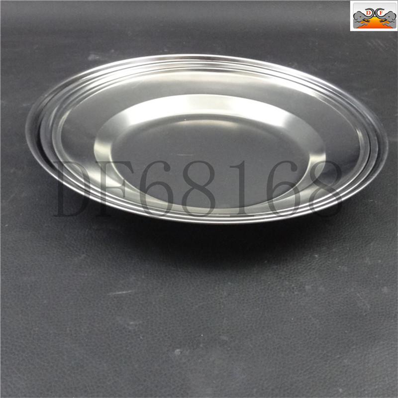 DF 68168 magnetic plate, stainless steel plate, high appearance level, round plate, straw hat plate, Korean noodle plate, home pasta salad plate, golden dinner plate, shallow DF TRADING HOUSE details Picture