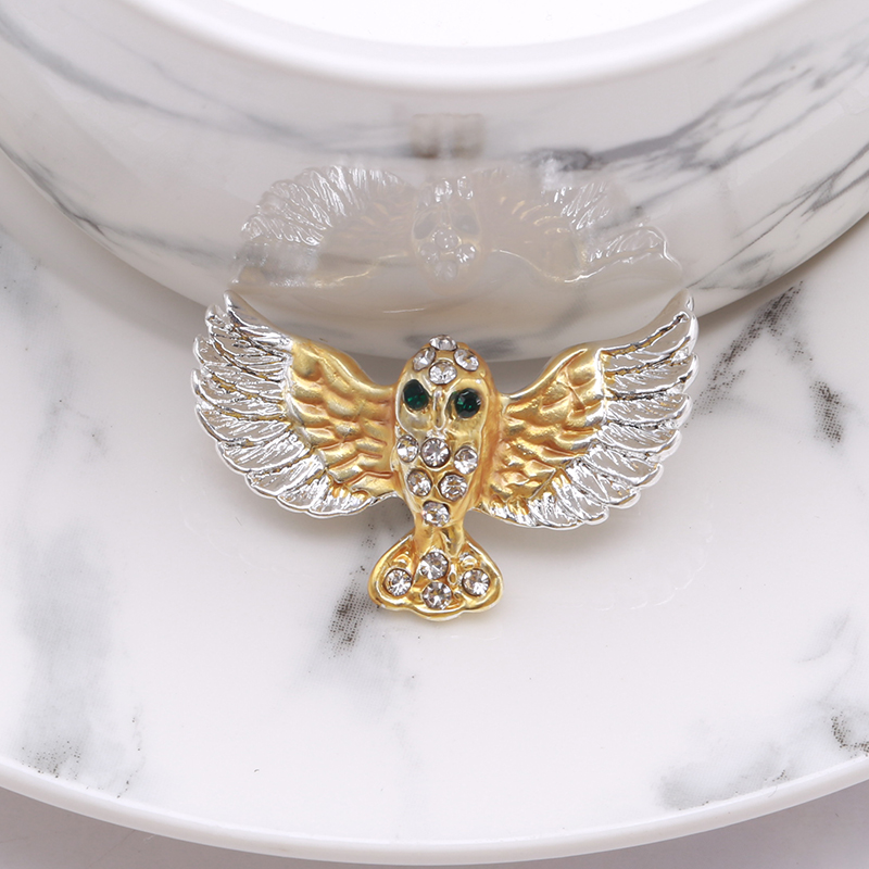 Factory direct sales of creative and light luxury Korean version new best-selling cartoon oil drip bird money tree light luxury water diamond creative retro brooch simple and fashionable accessory pin in stock details Picture