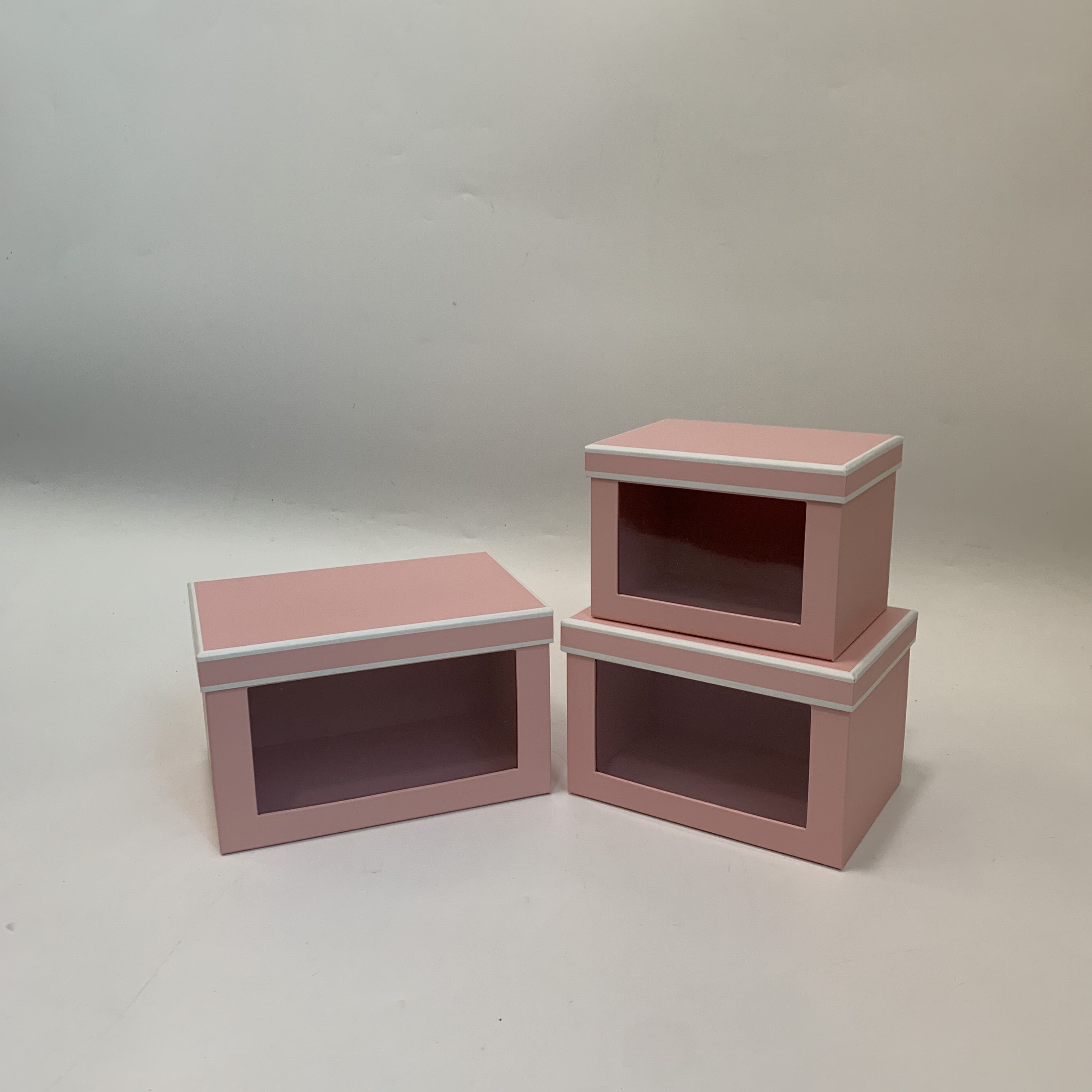 Vina Valentine's Day flower Gift Box, souvenir gift box, flower box gift box, hollowed-out rectangular gift box, three-piece set Specification image