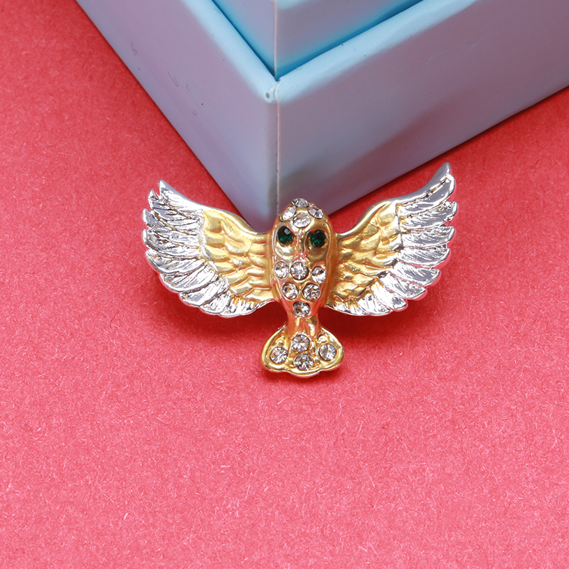 Factory direct sales of creative and light luxury Korean version new best-selling cartoon oil drip bird money tree light luxury water diamond creative retro brooch simple and fashionable accessory pin in stock Specification image