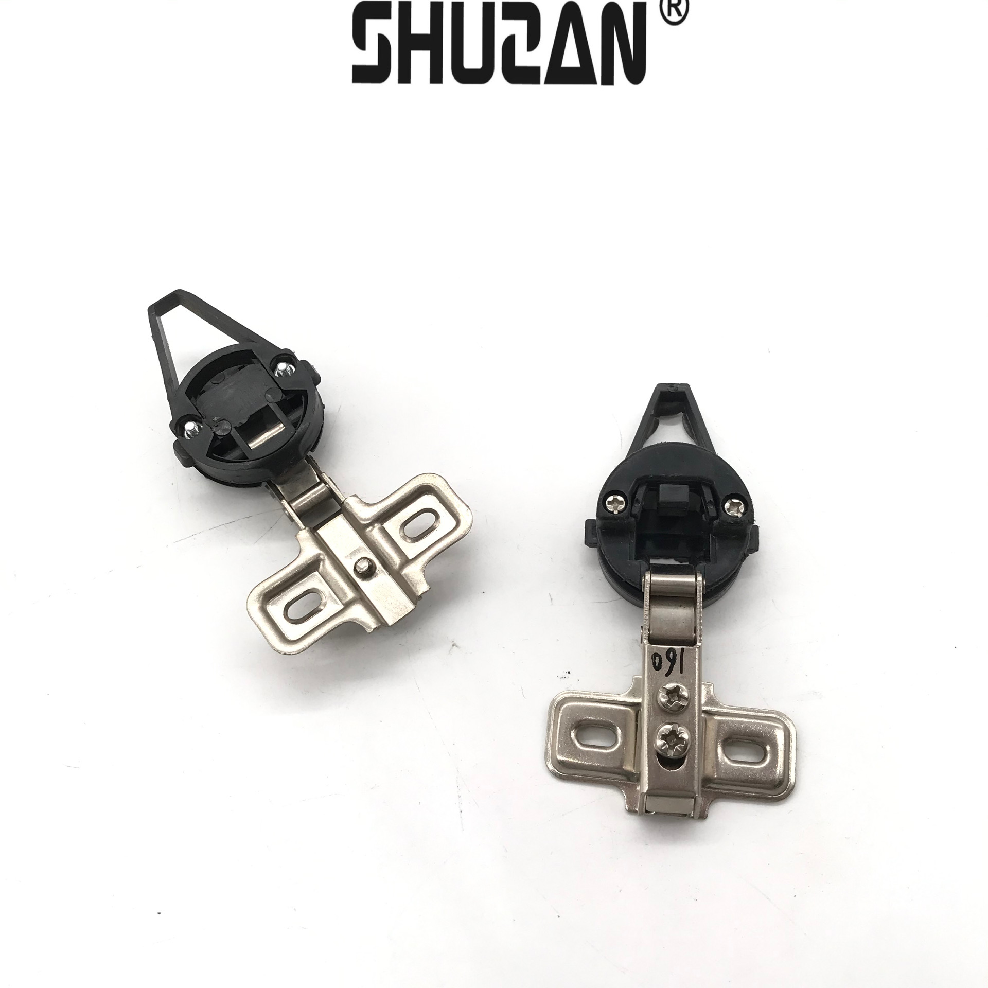 Shuzan high-quality cold-rolled steel hydraulic glass hinges, other hardware tools, cabinet doors, buffer and silent hinges Application Scenario