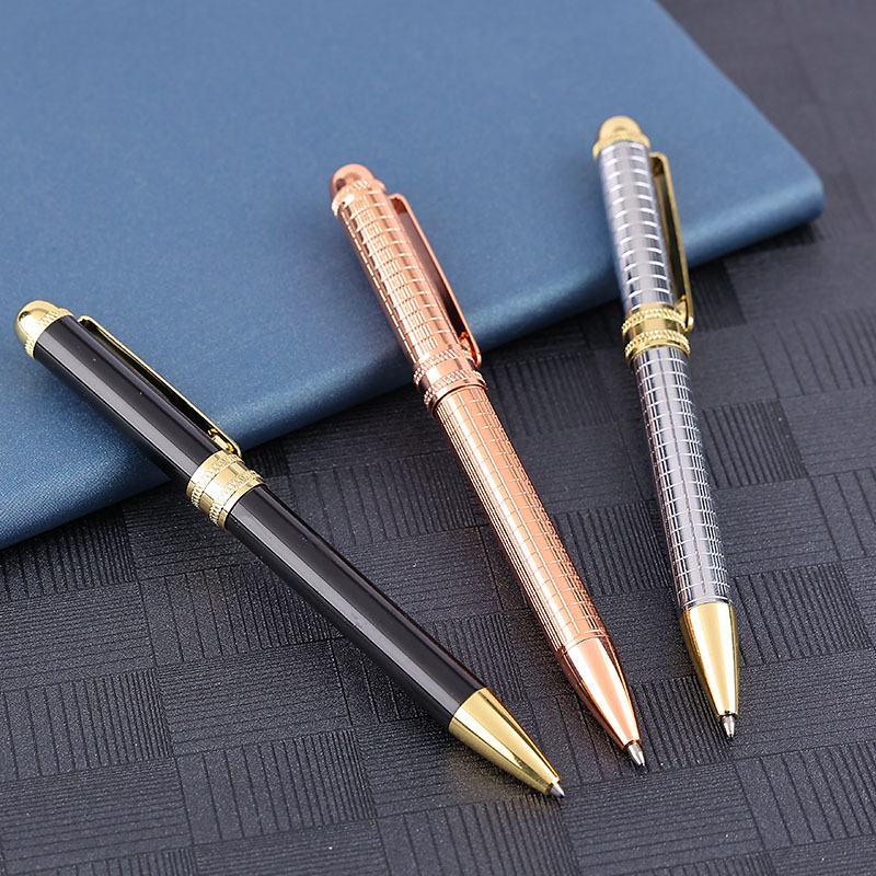 Factory wholesale high-end metal ballpoint pens, rotary metal pens, business gifts, metal ballpoint pens, customizable logos details Picture