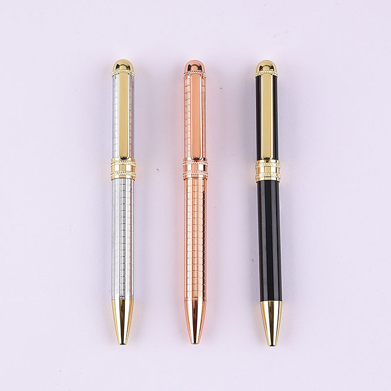 Factory wholesale high-end metal ballpoint pens, rotary metal pens, business gifts, metal ballpoint pens, customizable logos Item Picture