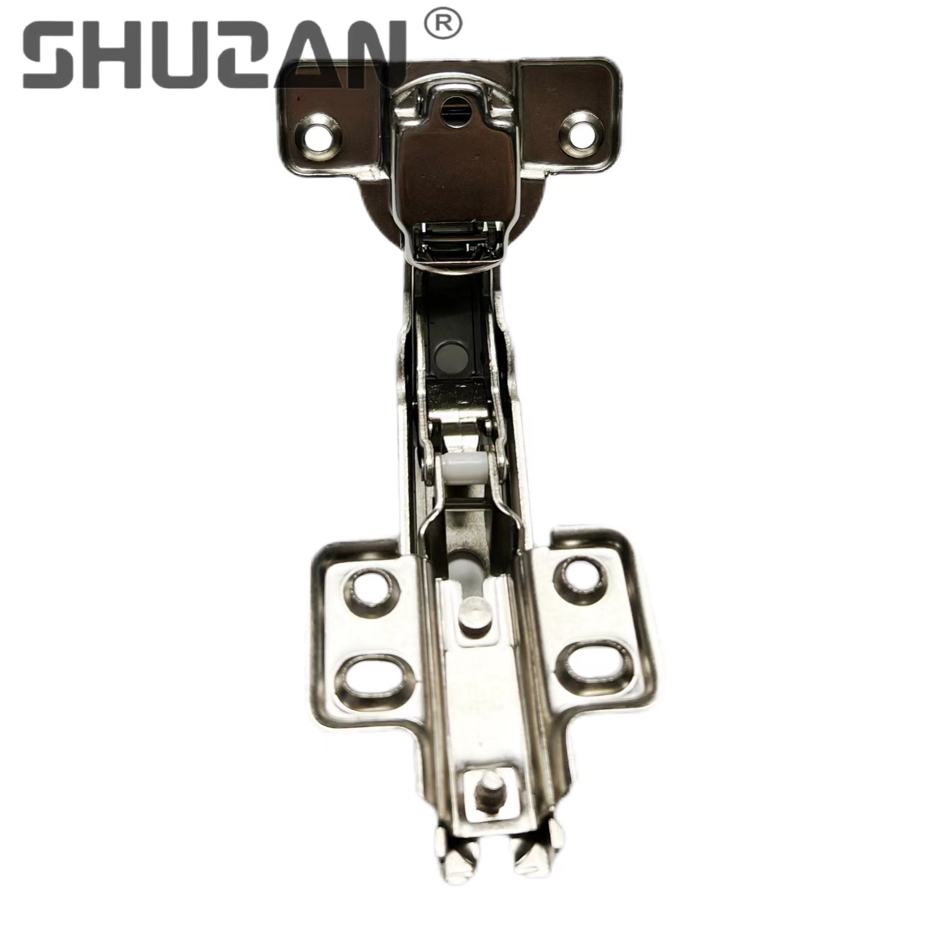 Shuzan brand 175-degree large-angle corner cabinet hinge, other hardware tools, 90-degree door opening damping hydraulic hinge, Angle hinge Specification image