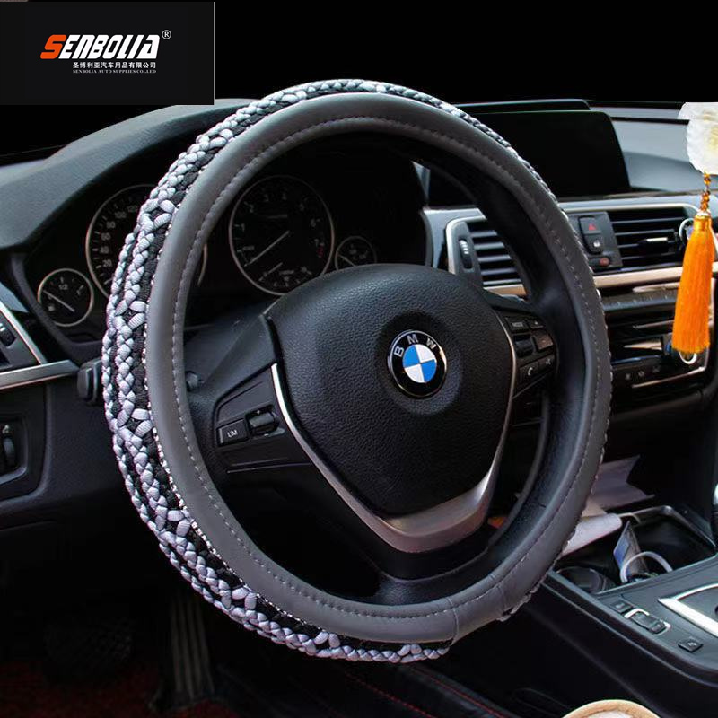 senbolia-FXP-21 car steering wheel cover, all-season universal type car steering wheel cover factory direct sales. Welcome to inquire and customize car interior products Item Picture