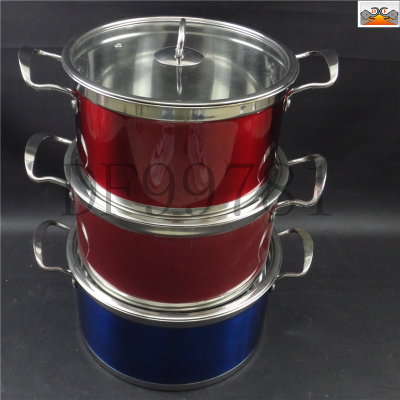 المقلاة DF99781 ذات الزوايا المستقيمة المصنوعة من الفولاذ غير القابل للصدأ، بأذنين مضادين، وعاء وعاء الفرا القائم على أساس وعاء وعاء الفرا