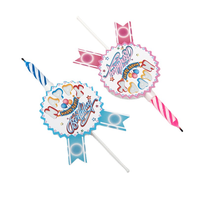 音乐蜡烛/发光电子蜡烛/唱歌蛋糕插件白底实物图