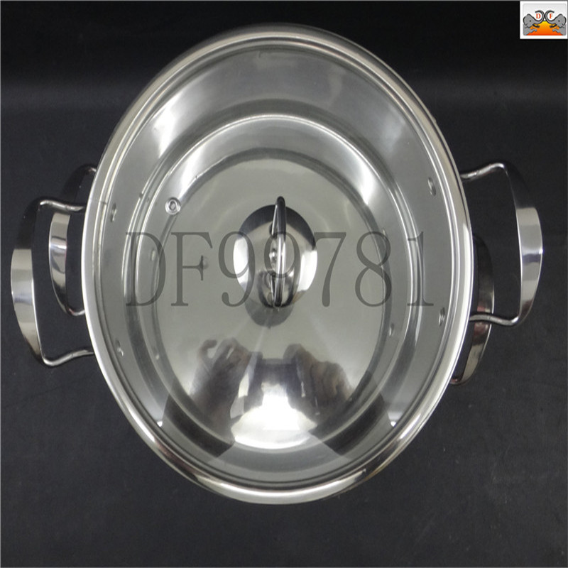 المقلاة DF99781 ذات الزوايا المستقيمة المصنوعة من الفولاذ غير القابل للصدأ، بأذنين مضادين، وعاء وعاء الفرا القائم على أساس وعاء وعاء الفرا details Picture