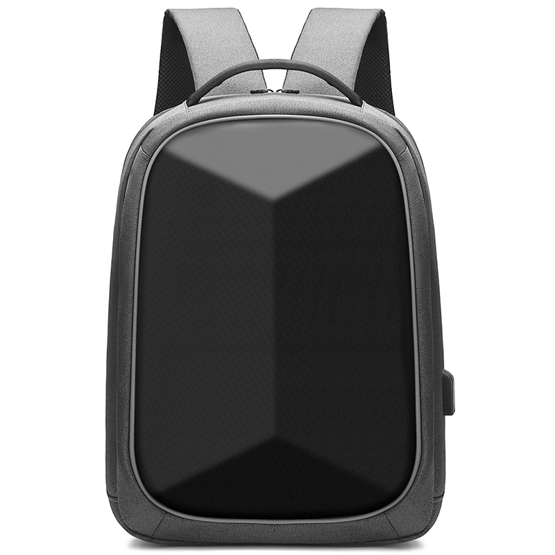 新款休闲电脑背包男商务背包学生背包休闲双肩包含USB数据线多功能包详情图3