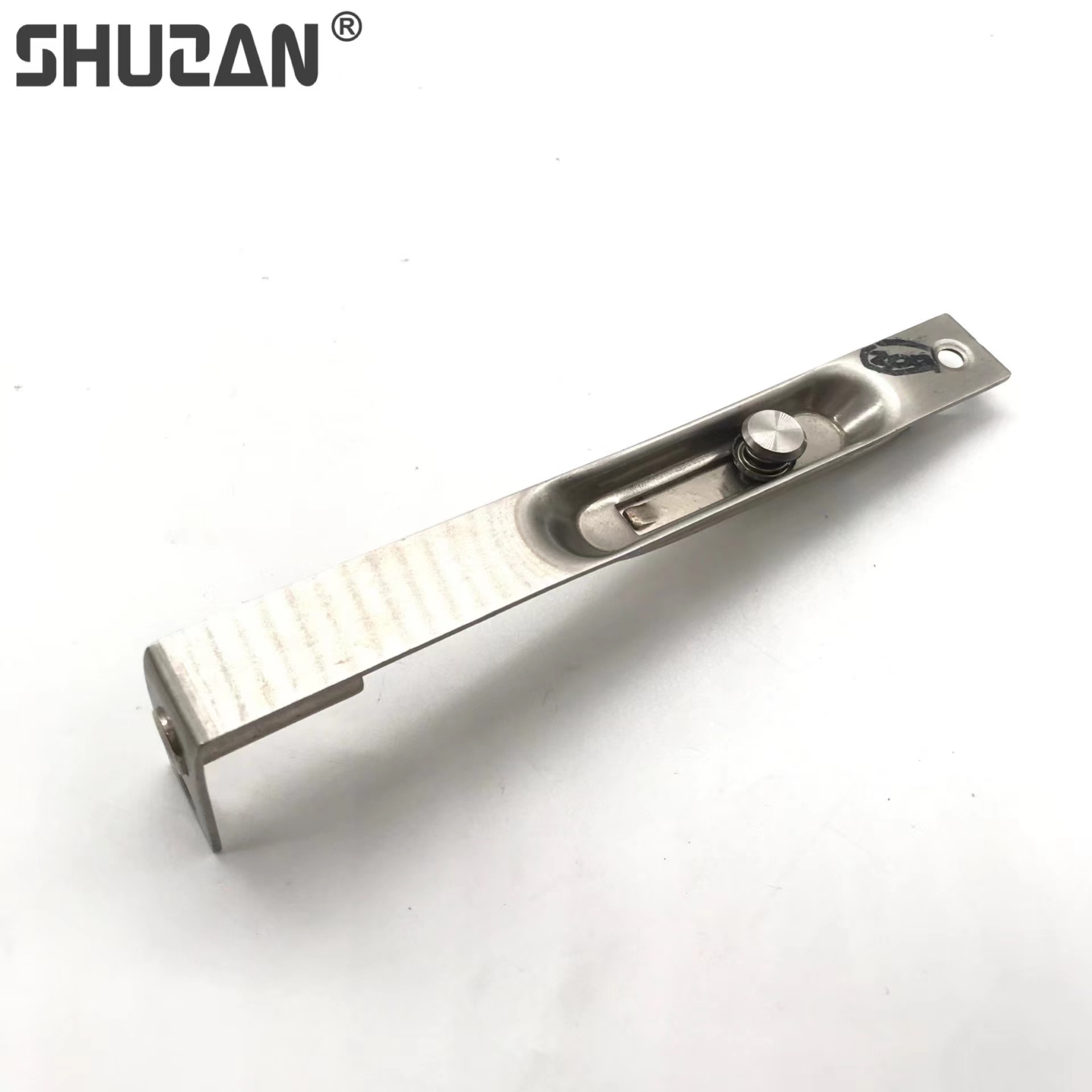 Shuzan 304 dust collector pin cylinder, stainless steel top and bottom pin lock, thickened mother-and-child door floor plug dust collector, invisible door bolt box type concealed installation double opening X brand model A1, other hardware tools concealed pin Application Scenario