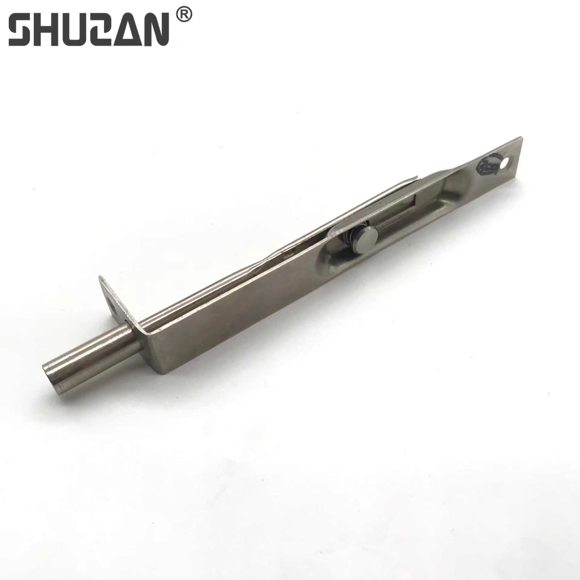 Shuzan 304 dust collector pin cylinder, stainless steel top and bottom pin lock, thickened mother-and-child door floor plug dust collector, invisible door bolt box type concealed installation double opening X brand model A1, other hardware tools concealed pin Specification image