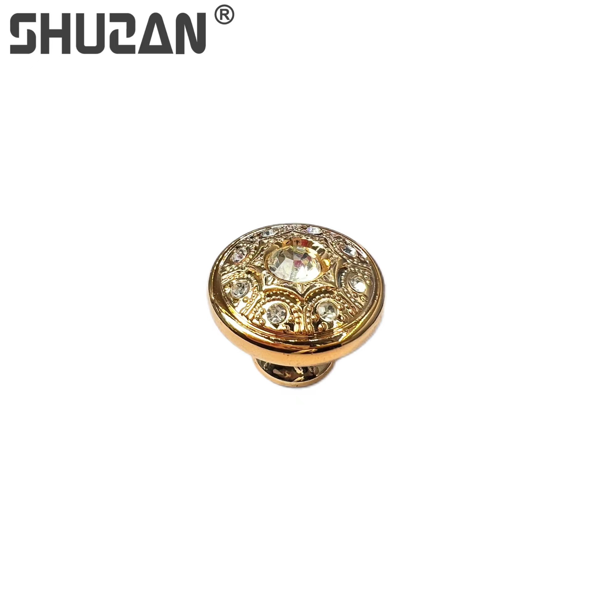 Shuzan high-end brand ABS acrylic crystal diamond-encrusted handle, door handle, European single-hole drawer, home hardware small handle, 304 material X101, other hardware tools, single-lock handle details Picture