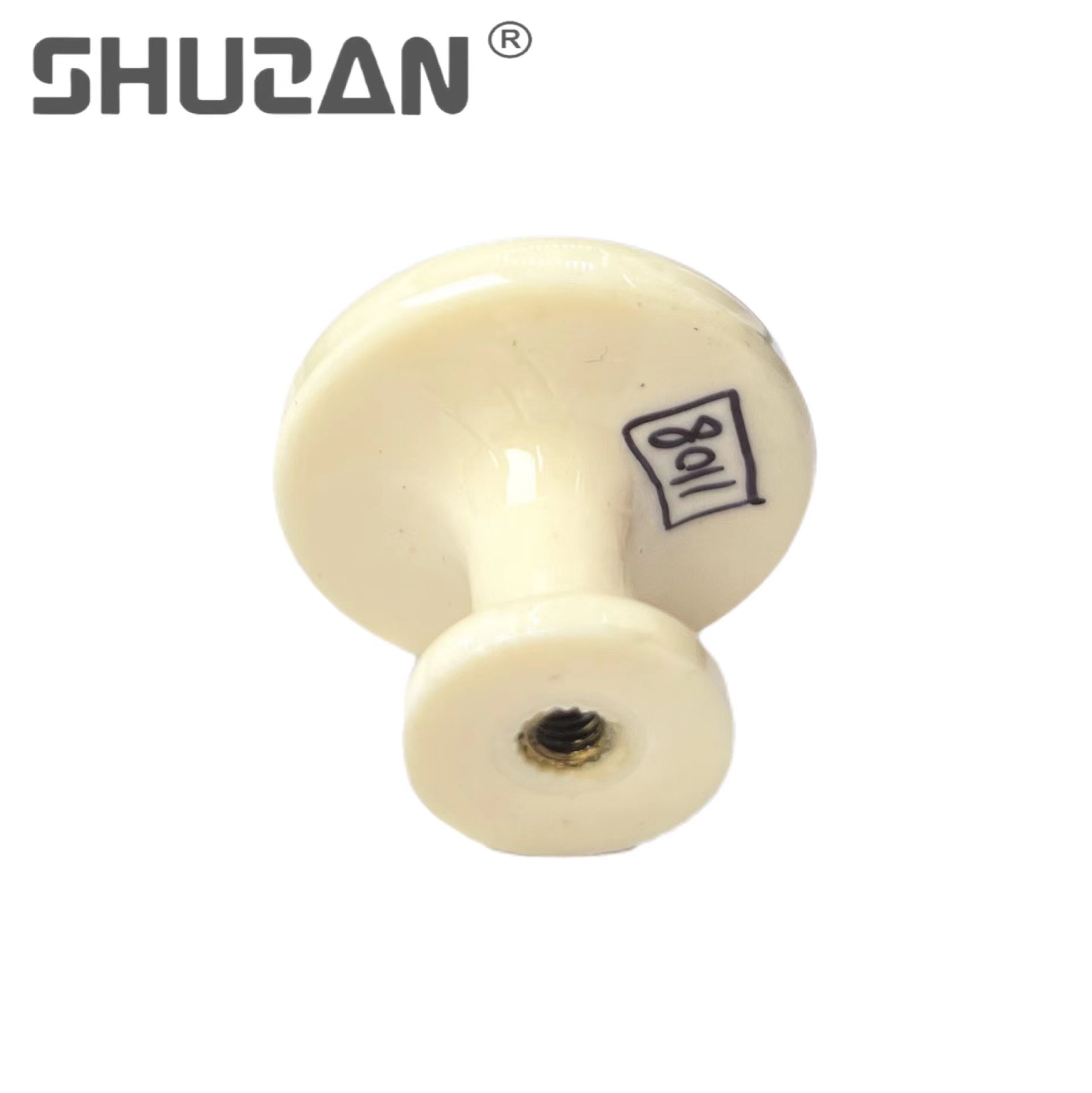 Shuzan high-quality brand, modern and simple plastic handle, high-end single-hole mini home wardrobe, cabinet door handle, light, durable XB203, other hardware tools, single-lock handle Item Picture
