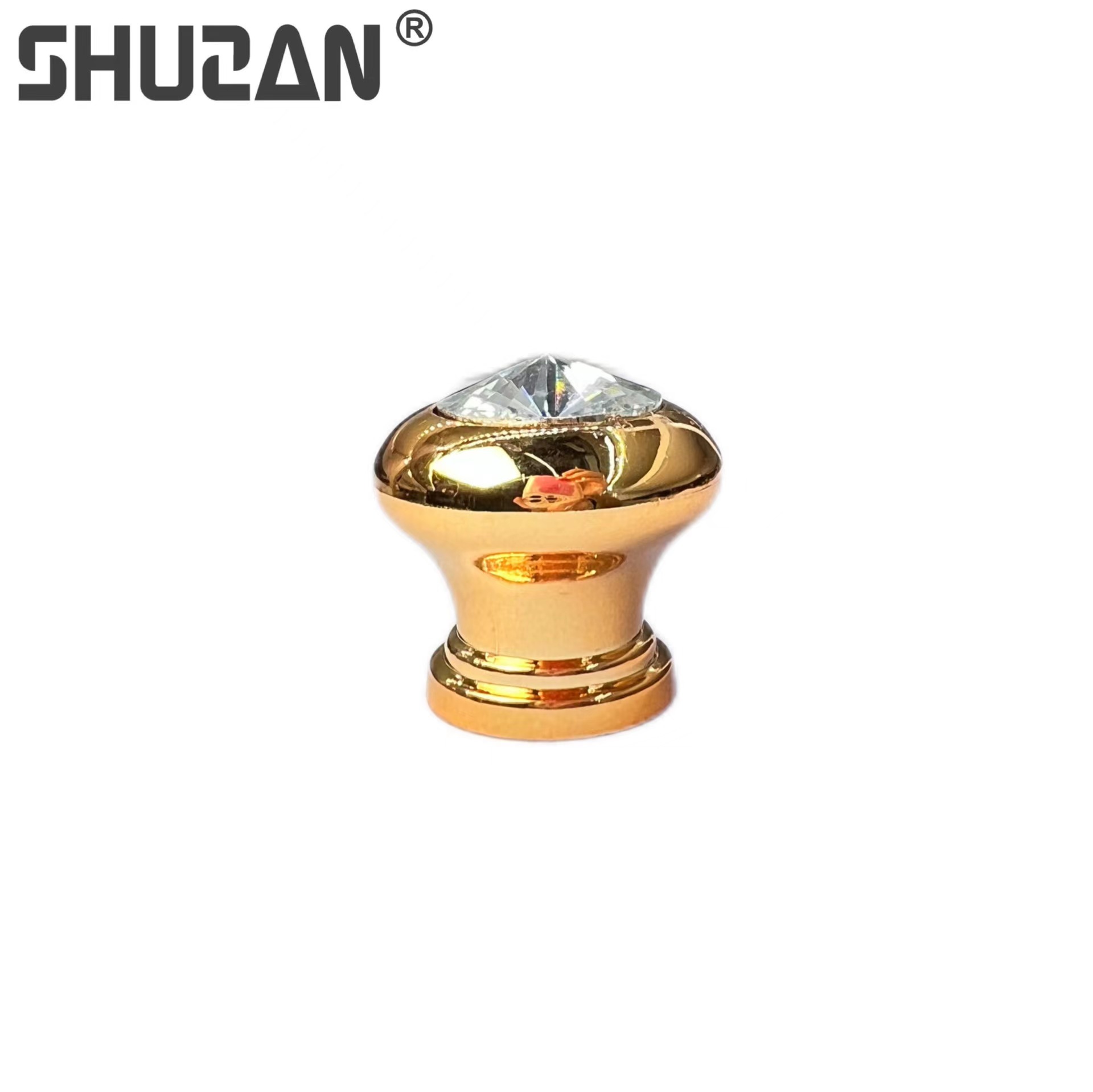 舒赞 304不锈钢现代简约半包钻石塑料合金拉手 单孔迷你家居衣柜橱柜门把手 X101 其他五金工具 单扣拉手