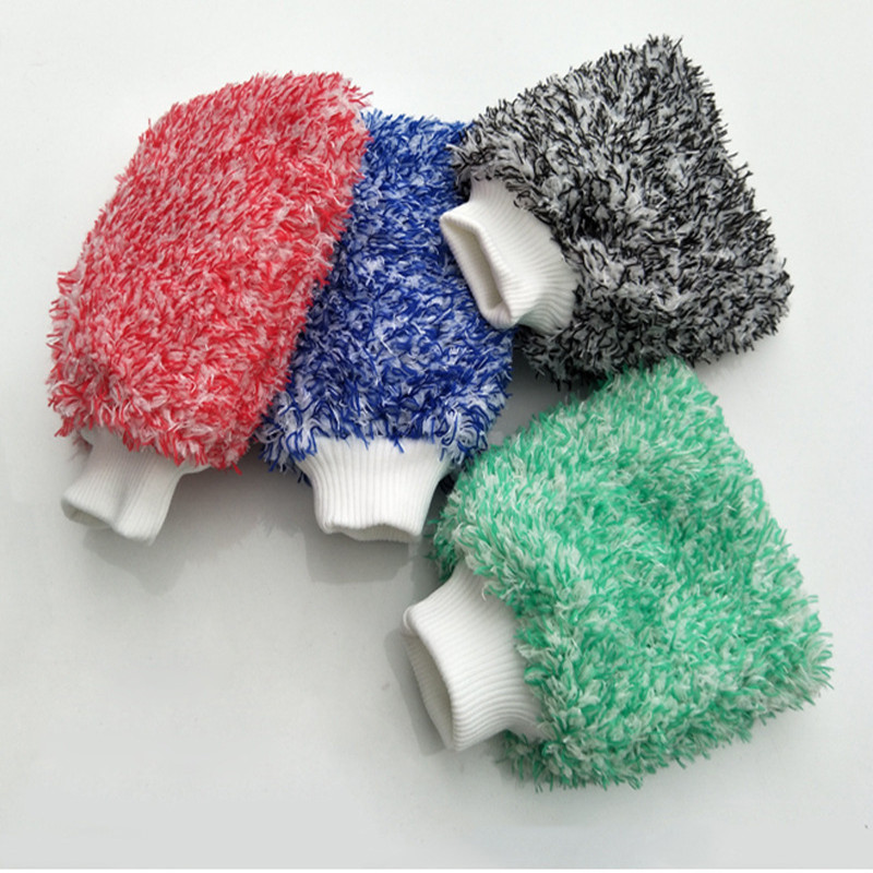 Car washing, cleaning and beauty gloves, thickened double-sided Chenille car cleaning gloves, rags, long plush car washing gloves, QW131